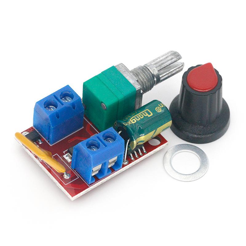 Mini PWM Speed Control Switch, 5A Motor Governor LED Dimmer DC 5V 6V 12V 24V 35V