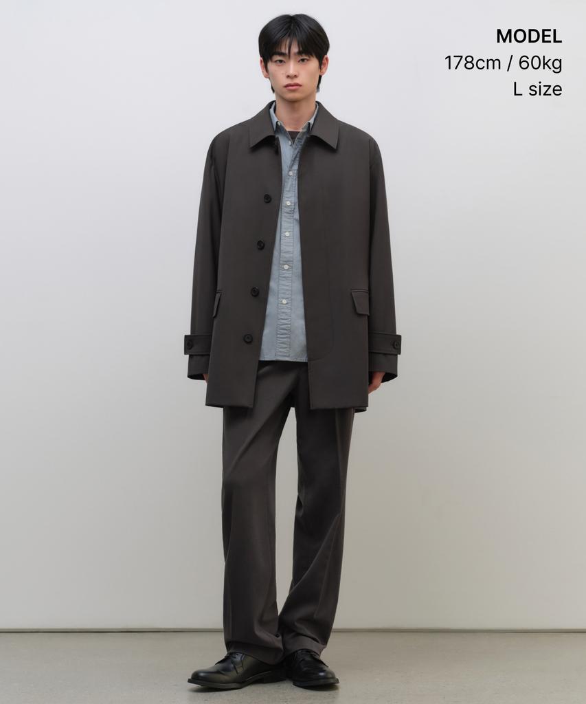 Musinsa Standard [City Workers] Woolish Car Coat [Gunmetal]