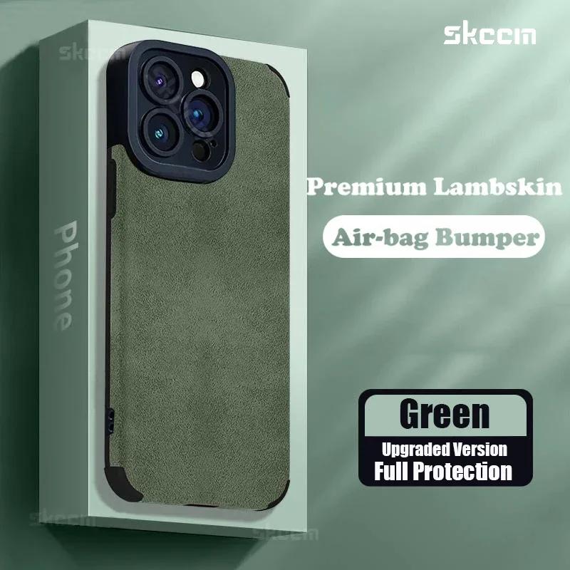 Fashion Case For iPhone 16 15 14 13 12 11 Pro Max X XS XR 8 7 Plus Mini Fur Leather Full Lens Protection Cases Cover