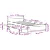 Solid Wood Bed Without Mattress White 90x190 Cm Pine Wood