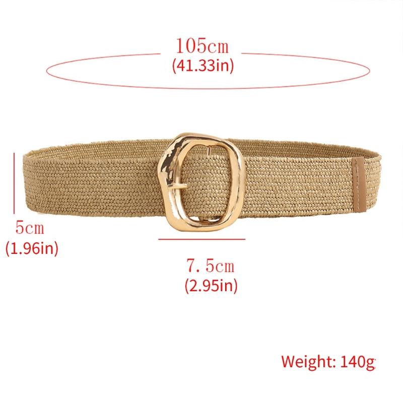 Woven Linen Women Waist Belt Fashion Waist Accessory for Skirts Dresses Bohemian Styles Waist Decoration for Festival