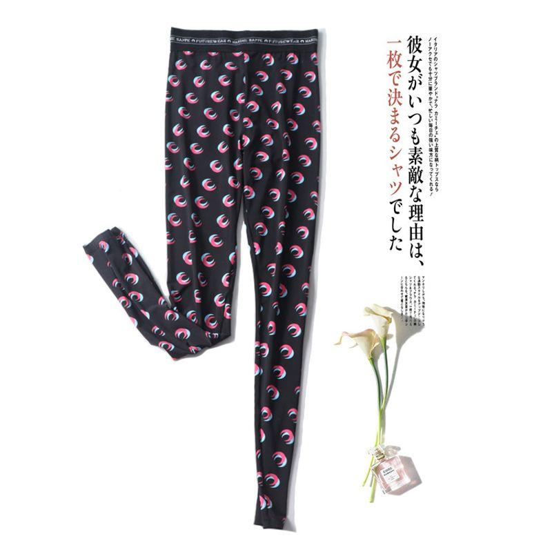 

Модные брюки для спорта и йоги с узором Звезда, Ветер, Луна, с высокой талией, эластичные, тонкие, для женщин, верхняя одежда Rt0e110 Black (foot) S