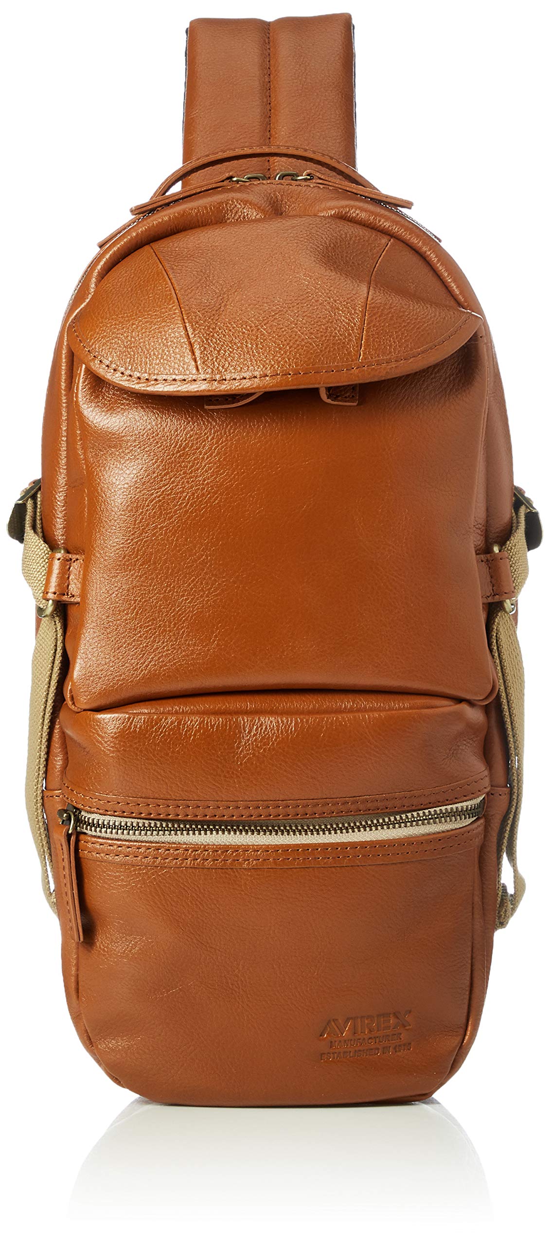 

Leather One Shoulder Body Bag AVX5611 Camel [Avirex] верблюд