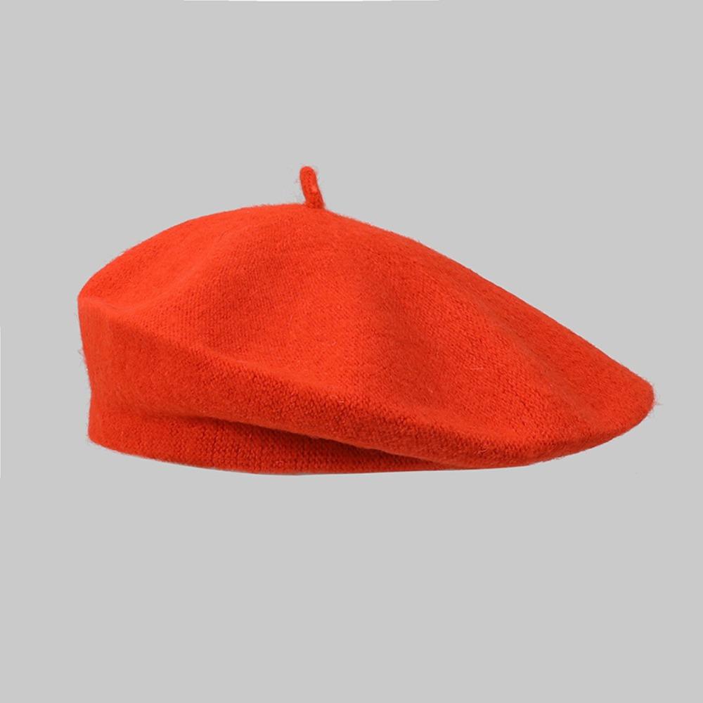 Solid Color Plain Cap Retro Felt Berets Fashion French Artist Hat Women Girls
