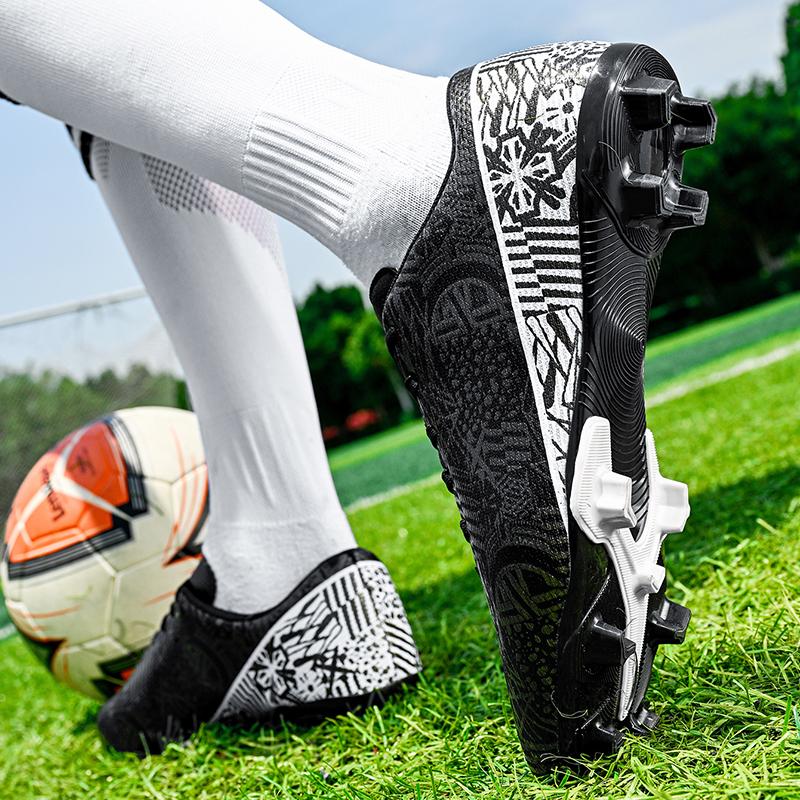 Pantofi de fotbal cu vârfuri lungi pentru bărbați, de dimensiuni mari, joase, anti-alunecare, rezistente la uzură, gazon artificial TPR, pantofi de fotbal cu vârfuri lungi pentru copii