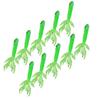 AR37 80mm 2.3g Fishing Soft Worm Bait Artificial Leaf Tail Simulation Lure Accessory2# Green