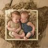 Newborn Photo Shoots Props - Burlap Blanket as Photo Mat & Shooting Pad, Essential Creative Studio Accessories for Babies