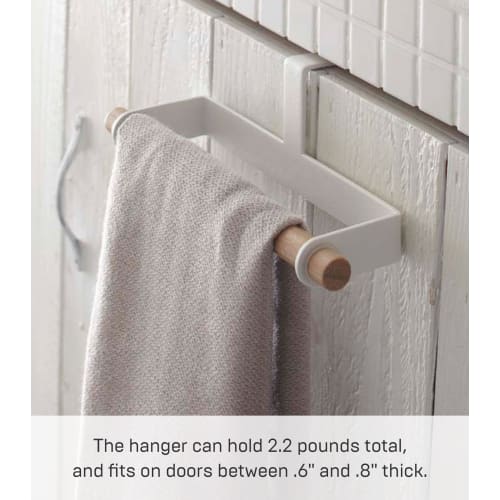 Yamazaki Kitchen Towel Hanger, White, Approx. W19 x D7.5 x H6cm, Tosca, 7818