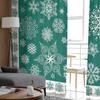 Weihnachten Grüne Schneeflocke Textur Wohnzimmer Transparent Tüll Fenster Vorhang Schlafzimmer Küche Dekor Schleier Vorhänge Vorhänge
