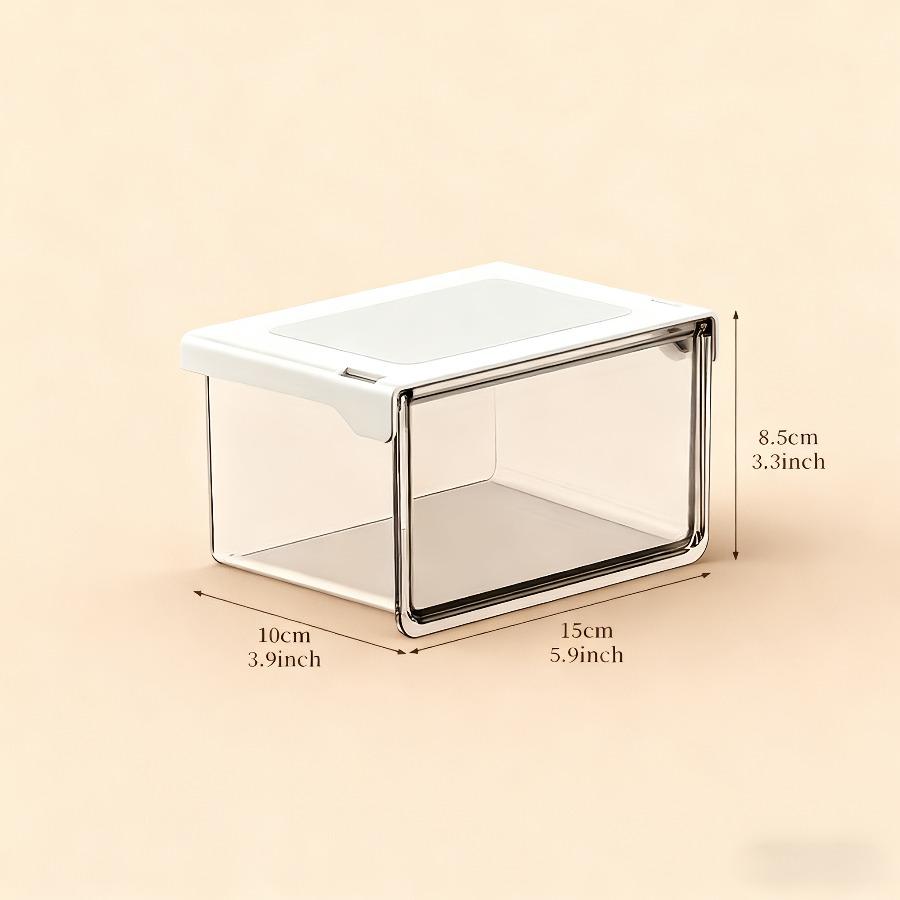 Clear Acrylic Cosmetic Organizer, Dust-Proof Drawer Storage Box, Stackable Storage for Makeup Swabs Cosmetics, for Bathroom & Shower