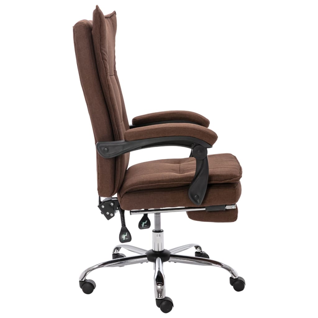 Office Chair Brown Fabric