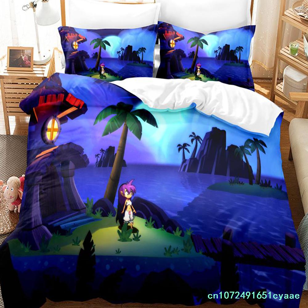 Shantae Half-Genie Hero Bedding Set Single Twin Full Queen King Size Bed Set Adult Kid Bedroom Duvetcover Sets Anime Game