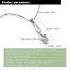 New Purple White Red Zircon Music Notation Pendant Choker Women100% 925 Sterling Silver Necklace Box Chain Jewelry Gift