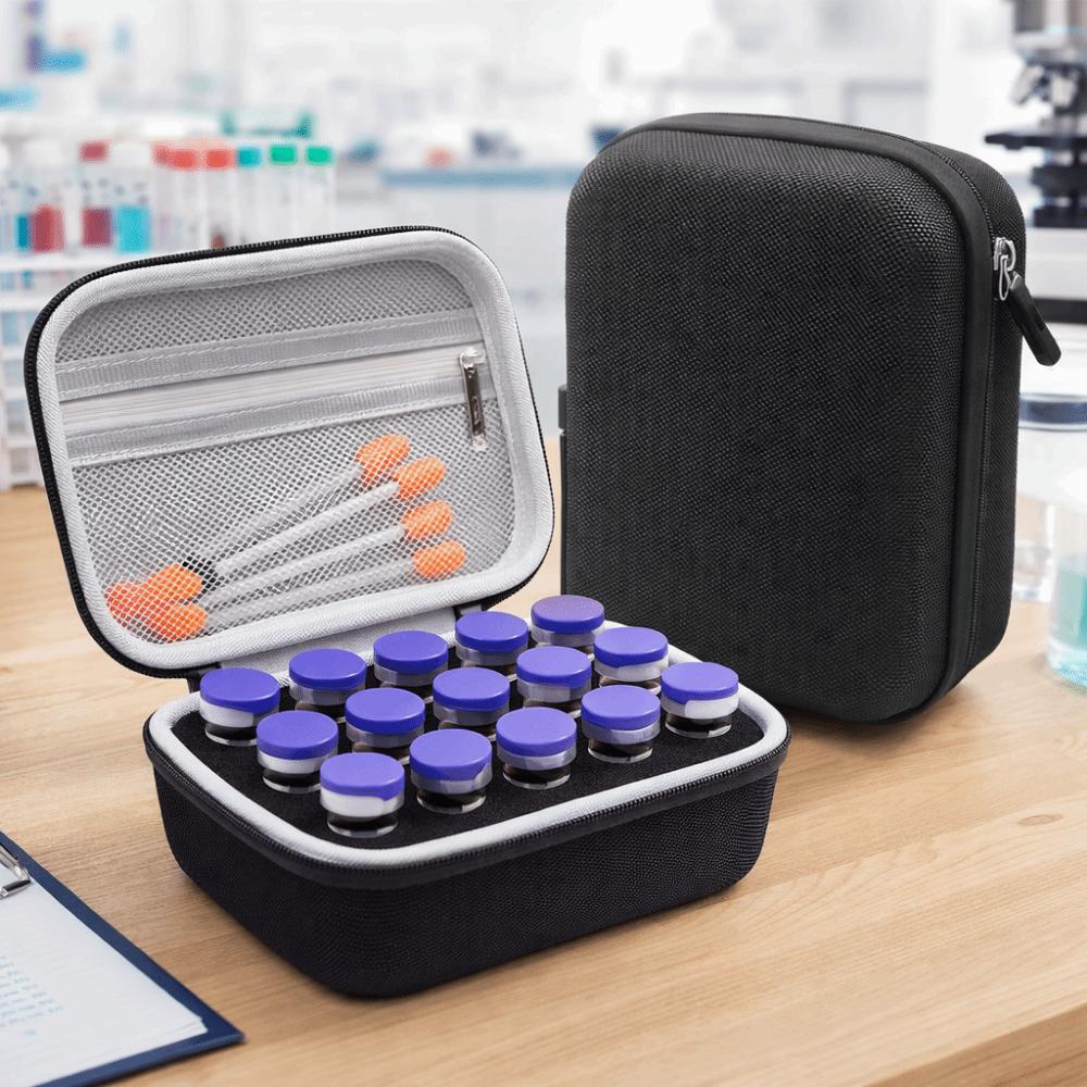 15 Slot Insulin Storage Box Waterproof Essentials Oil Case .Insulin Organizer Diabetes Care