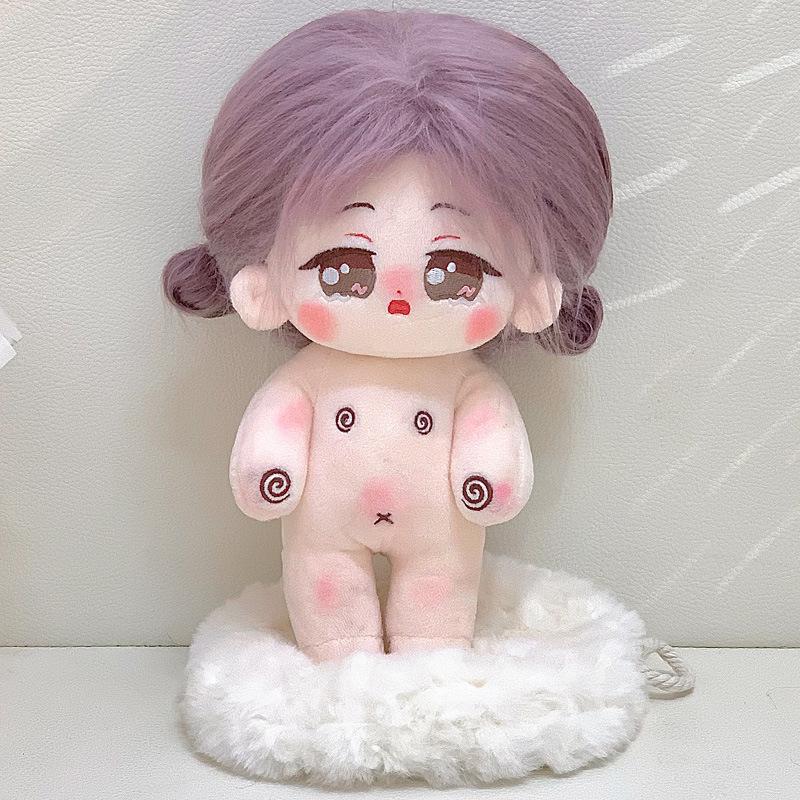 Plüschpuppe mit krausem Haar, mit wechselbarer Kleidung und Zubehör