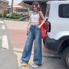 Women's American Retro High Waist Wide Leg Jeans