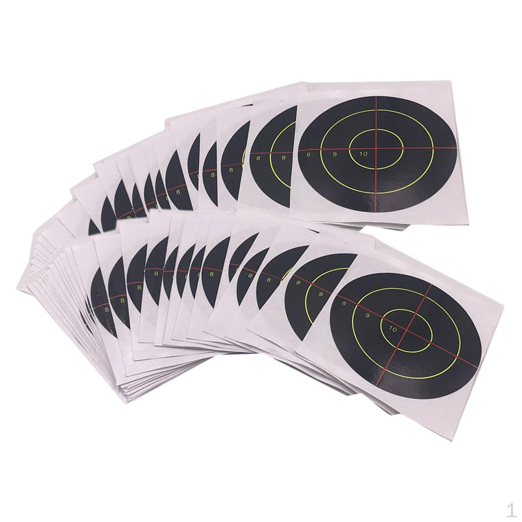 

100pcs Targets Reactive Splatter Adhesive Paper Target 7.5cm