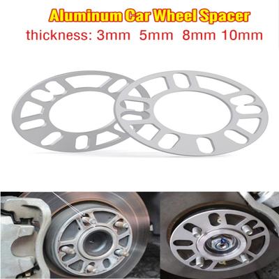 4 Pièces 3/5/6/8/10mm Modification de Voiture Universel Aluminium Écarteur de Roue de Voiture Adaptateur Plaques Cales Moyeu de Roue de Voiture Élargi