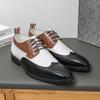 Fashion British Style Men's Brogue Shoes Trendy Office Interviews Business Dress Shoes High-end Banquet Versatile Men's Leather Shoes