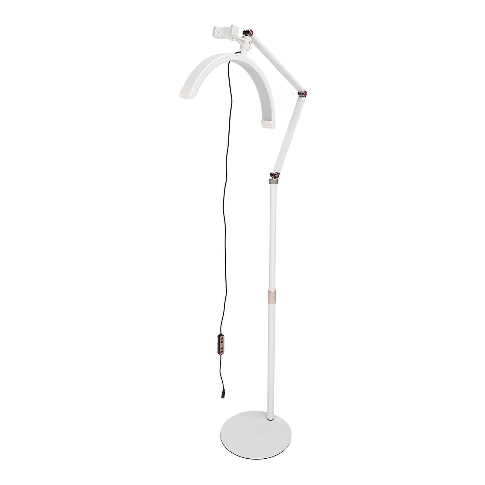 

20 Вт лампа в форме полумесяца, регулируемая вращающаяся ресничная светодиодная напольная лампа, выдвижная белая напольная лампа EU Plug