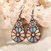 Boho Earrings Chic Vintage Colorful Geometric Waterdrop Dangle Earring Party Prom Gift Idea for Women,Girls, Valentine