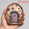 Fairy-tale Cottage Wooden Door, Garden Wall Decorations, Corner Ornaments, Courtyard Landscaping, Miniature Landscape, Atmosphere Effect