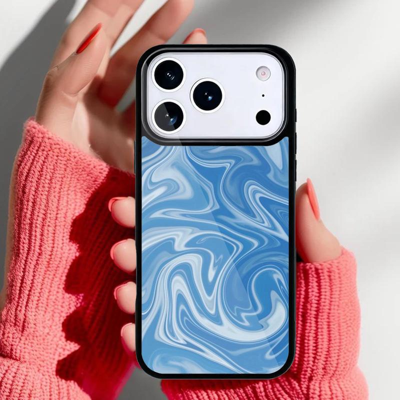 Liquid Swirl Abstract in Neutral Blue Grey Phone Case for iPhone 17 16 15 14 13 Pro Max Back Cover for 12 11 Pro Coque