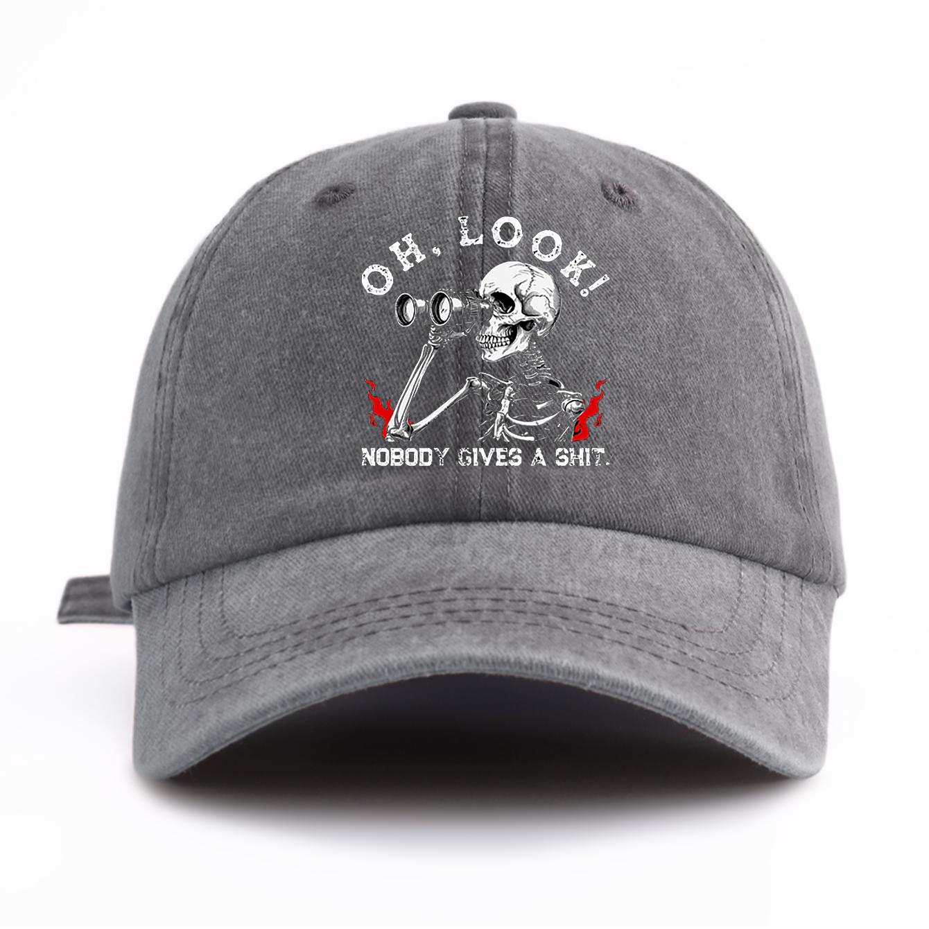 

1pc LOOK Print Washed Baseball Cap for Adults,Minimalist Retro Style Casual Soft Adjustable Dad Hat, Perfect As Gift