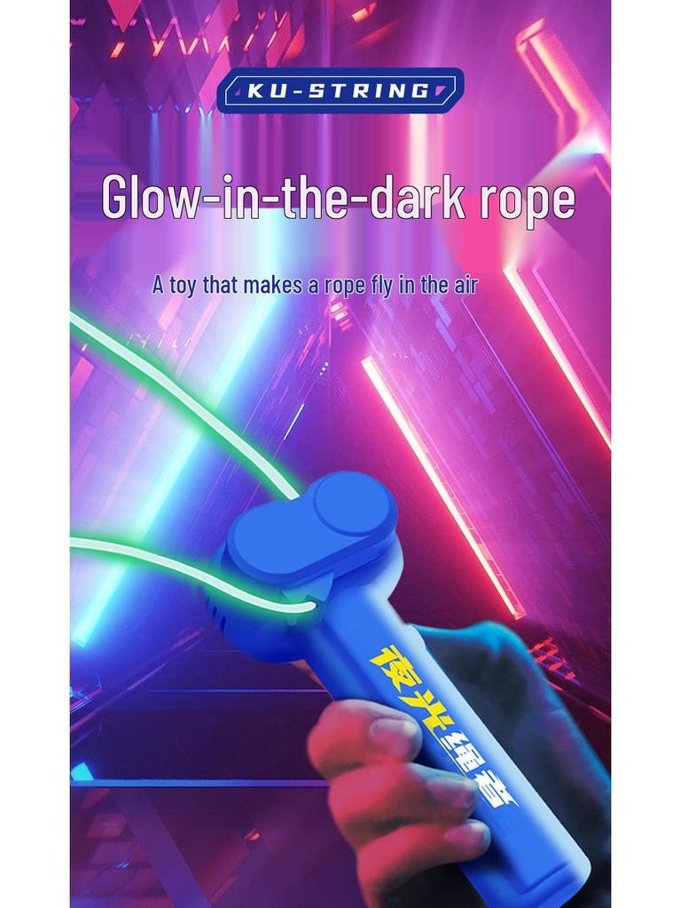 Rechargeable Electric Luminous Cat Teaser Rope Launcher Toy