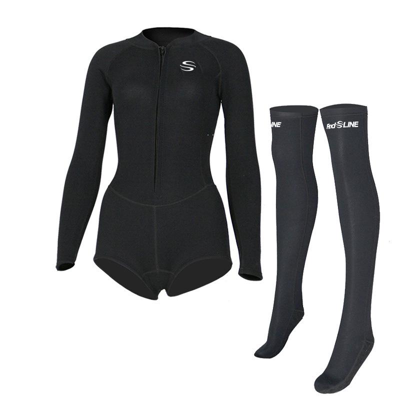 Set Muta da Surf Monopezzo Slinx da Donna ad Asciugatura Rapida 2mm e Calzini da Sub
