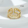 New double-layer diamond-set ring, simple personality and literary temperament jewelry ring