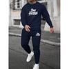 Mens Casual Hooded Sweatshirt Set Long Sleeve Tracksuit Lightweight Sporty Outfit Teens Young Adults