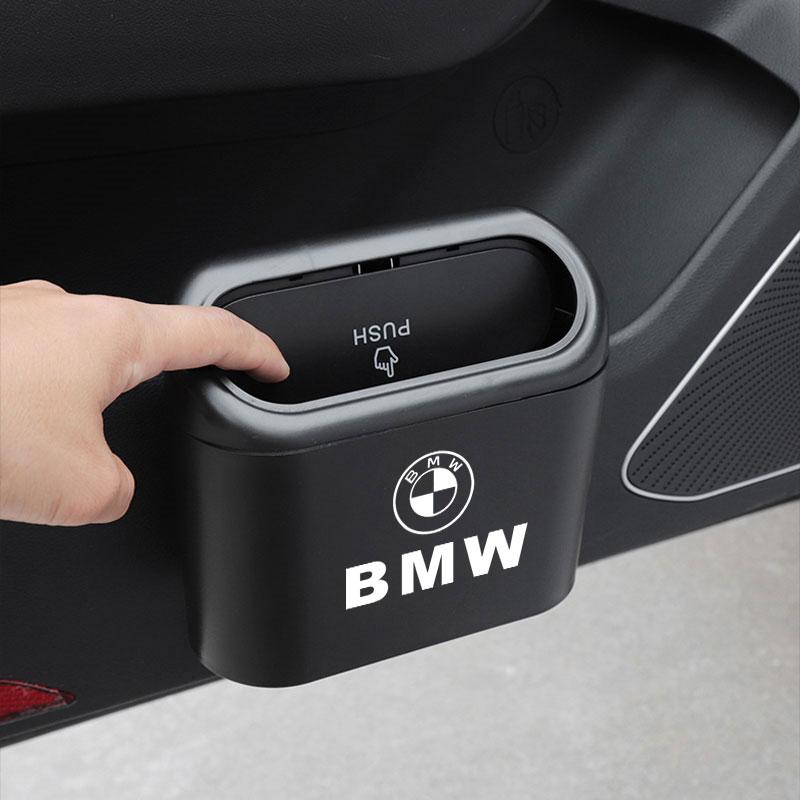 Car Vehicle Case Storage Box Black ABS Square Pressing Trash Can for BMW G01 G02 F22 F23 E46 E93 E39 G26 F01 F02 F06 G32 G20 G29