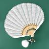 Chinese-Style Women's Qipao Lace Folding Fan - Portable Summer Dance Fan