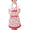 Baking Apron Soft Texture with Pockets Waterproof Sleeveless Oil Proof Women's Fashion Cooking Apron Kitchen Red
