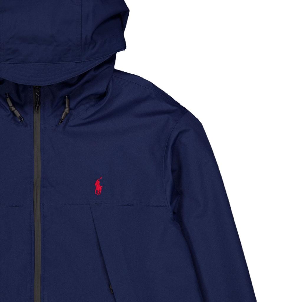 Polo Ralph Lauren Logo Embroidered Hooded Zip-Up Long Sleeve Jacket Men Jackets Navy-Blue 710907550-001