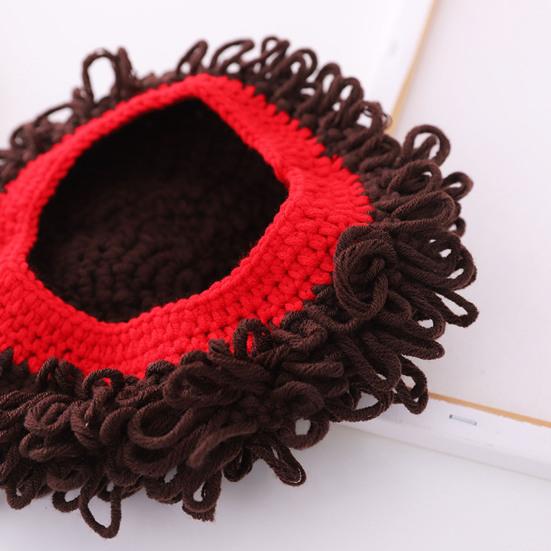 Baby Wig Cap Cute Comfortable Dress Up Knitting Infant Toddler Photo Short Curly Explosion Wig Hat for Daily Wear