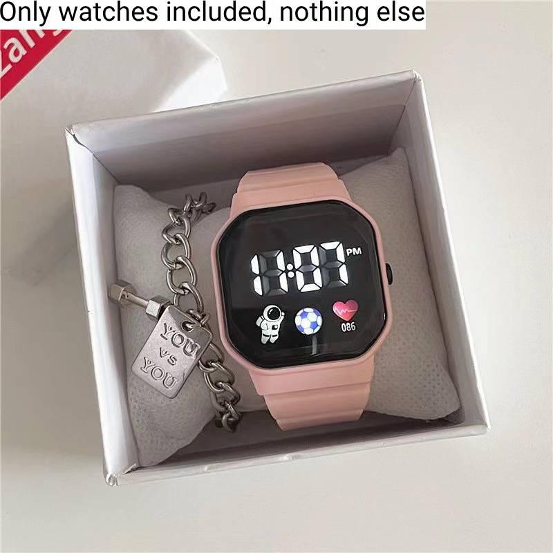 Hightech- und stilvolle Studenten-Sportuhr mit Einhorn-Design, wasserdicht und LED-Anzeige