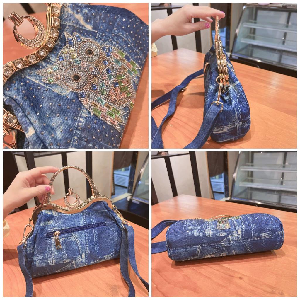 2025 New Fashion Single Shoulder Crossbody Bag Handbag Women's Fashion Denim Small Bag Women