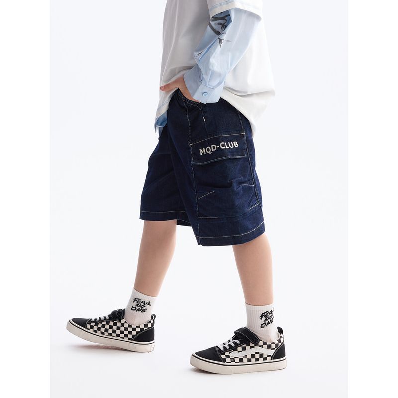 [Anti-Fading] Mqd Children's Clothing Boys' Denim Shorts Summer New Style Kids' Workwear Knee-Length Casual Pants