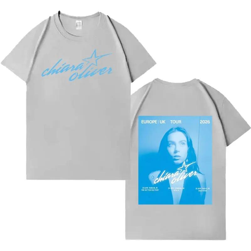 

Singer Chiara Oliver 2026 Gothic Tour TShirt Unisex HipHop TShirt Casual Crew Neck Cotton Comfortable TShirt Unisex 4XL
