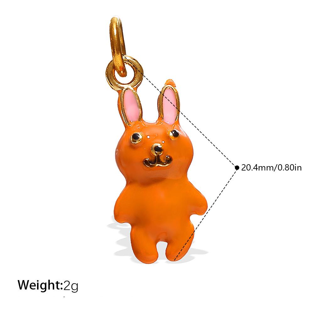 Kawaii Animal Kingdom | 18K Gold Plated Brass Enamel Animal Charm for Jewelry Making | Cute Cartoon Animal Pendant