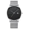 Men's Ultra-Thin Wormhole Concept Quartz Watch with Mesh Band