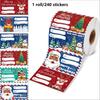 240pcs/1roll Christmas Gift Tags - Self-Adhesive Sticky Label - Christmas Party Supplies, Christmas Accessories,Festive Labeling