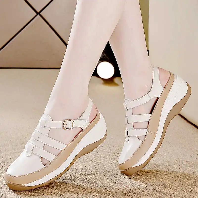 Fashion Demi-season Anti-slip Summer Slippers Shower Sneakers Shoes Sports Sandals Woman Retro Shoses Casuall Cheap Footwear