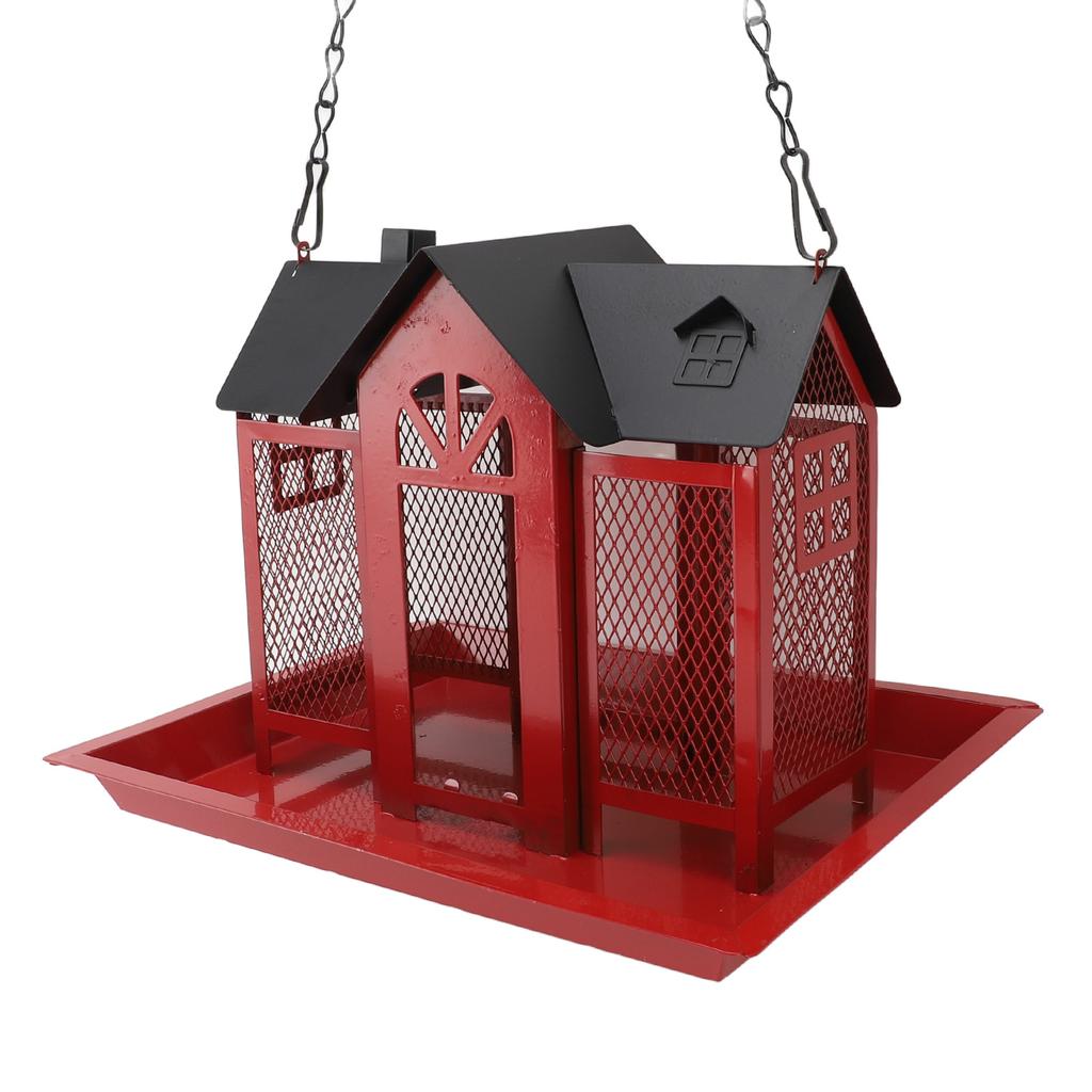 Bird Feeder House for Outside Mesh Wild Bird Feeder Large Capacity Weatherproof Bird Feeding Station Hanging for Garden Yard   Proof