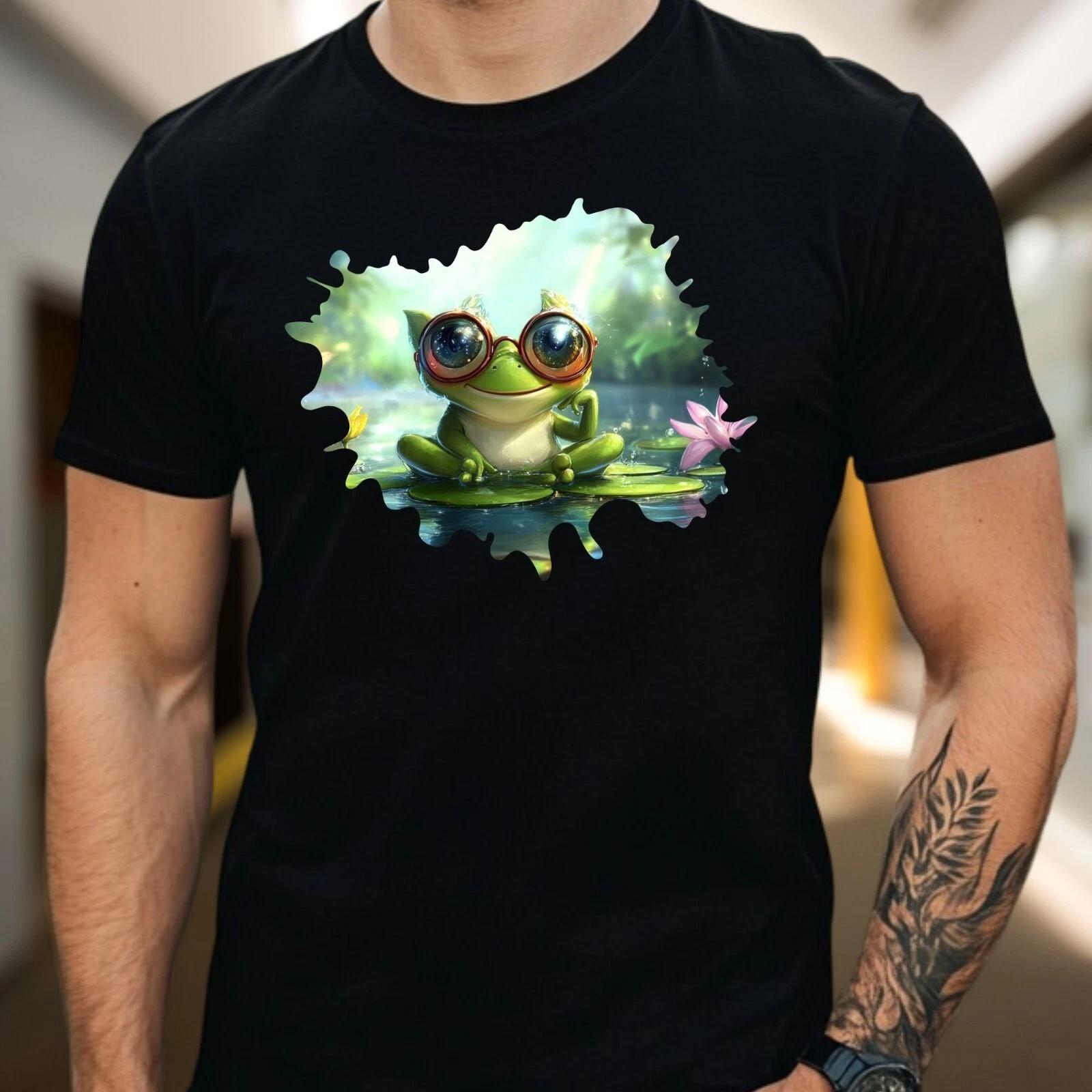 T-Shirt Herren Cartoon Frosch Motiv Baumwolle Größe S bis 5XL XXXL