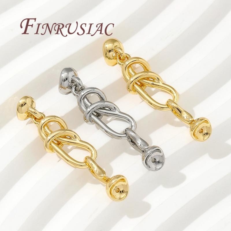 18K Gold/Rhodium Plated Fasteners For Bracelets Accessories Clasp For Jewelry Connectors Findings For DIY Jewelry Making Supplie