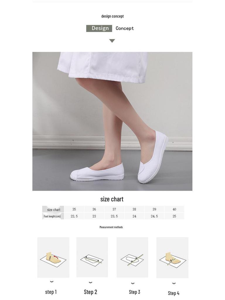 2025 Women's Wedge Heel Nursing Shoes - One-Word Style for Hospital Nurses