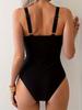 2025 Sexy Tight Drawstring One-Piece Bikini - New European & American Hot Spring Swimwear
